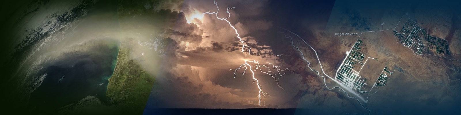 Banner image of dust, lightening and irrigation